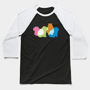 Four Capybaras Baseball T-Shirt